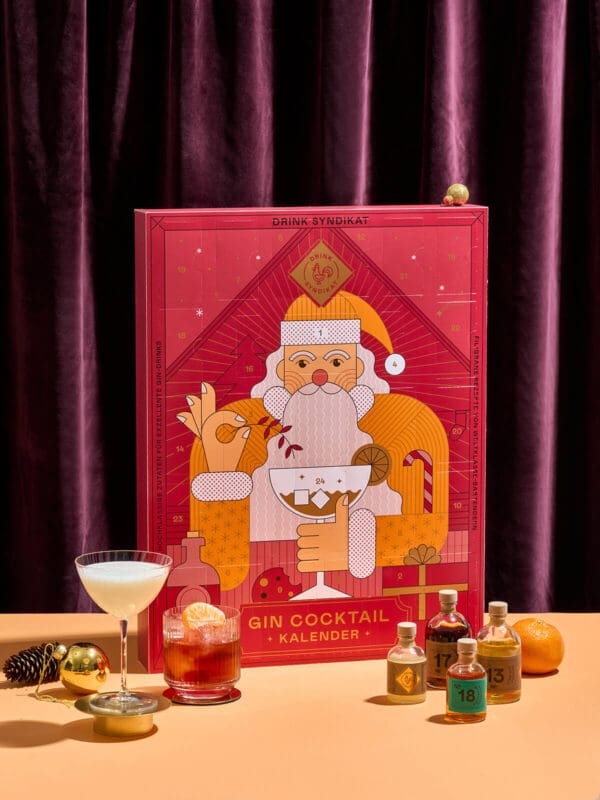 Gin Cocktail Adventskalender 2025 von Drink Syndikat - Zutaten und Rezepte für exzellente Cocktails